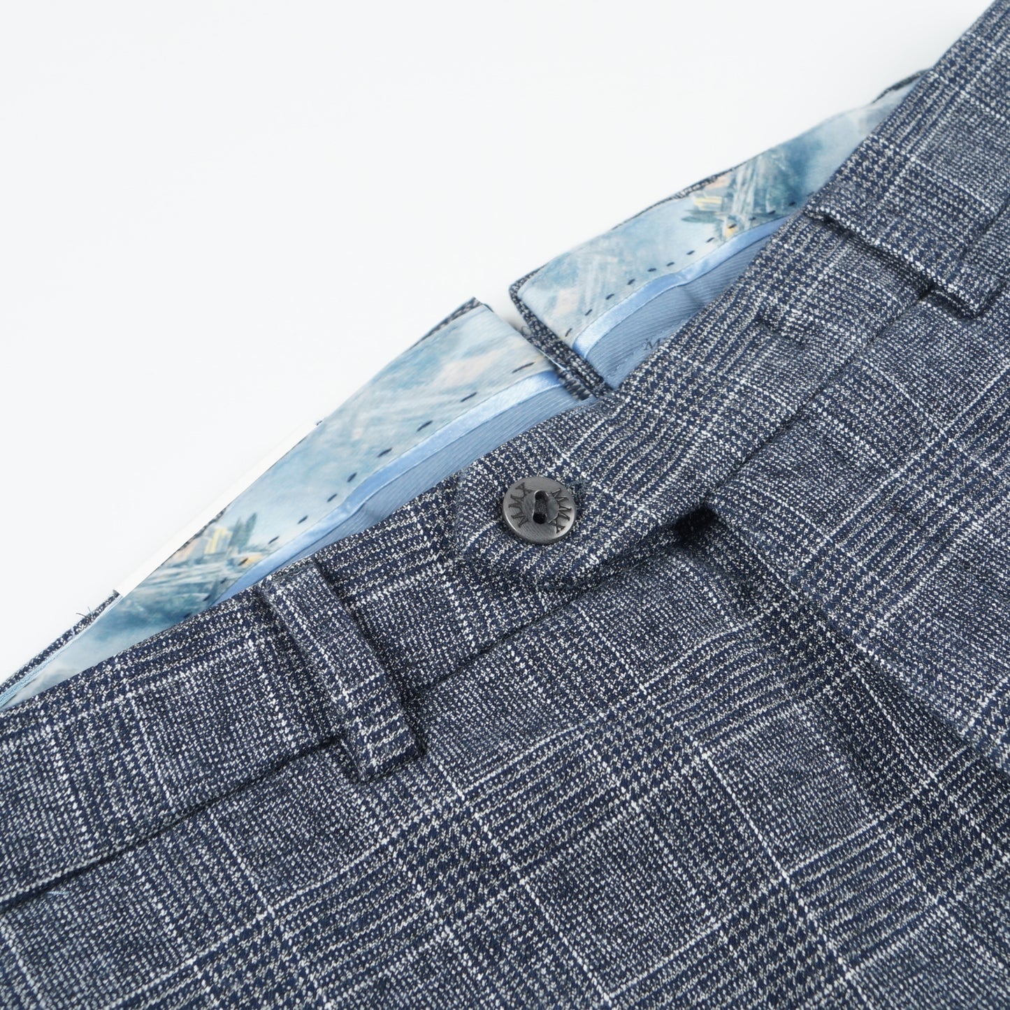 - Lupus Navy Check Chino - Navy