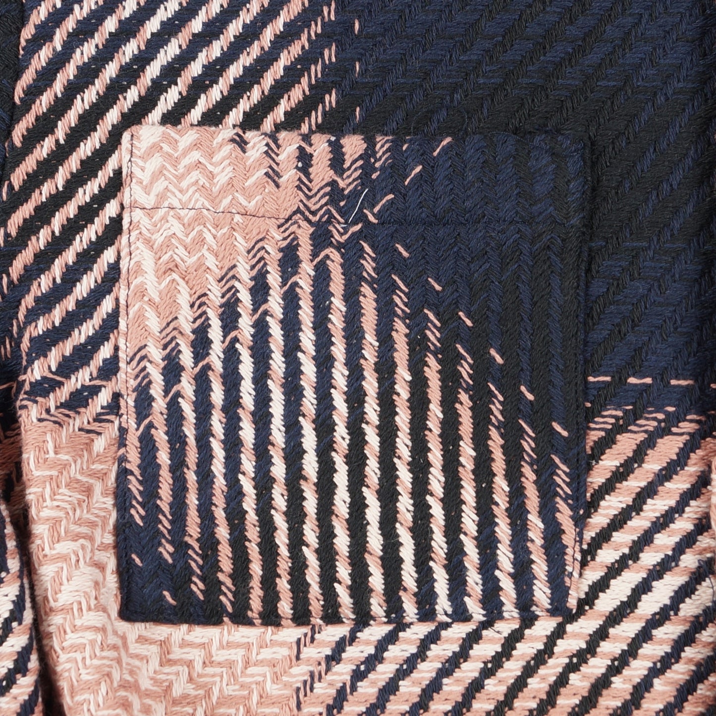 - Whiting Overshirt  Check - Navy/Pink