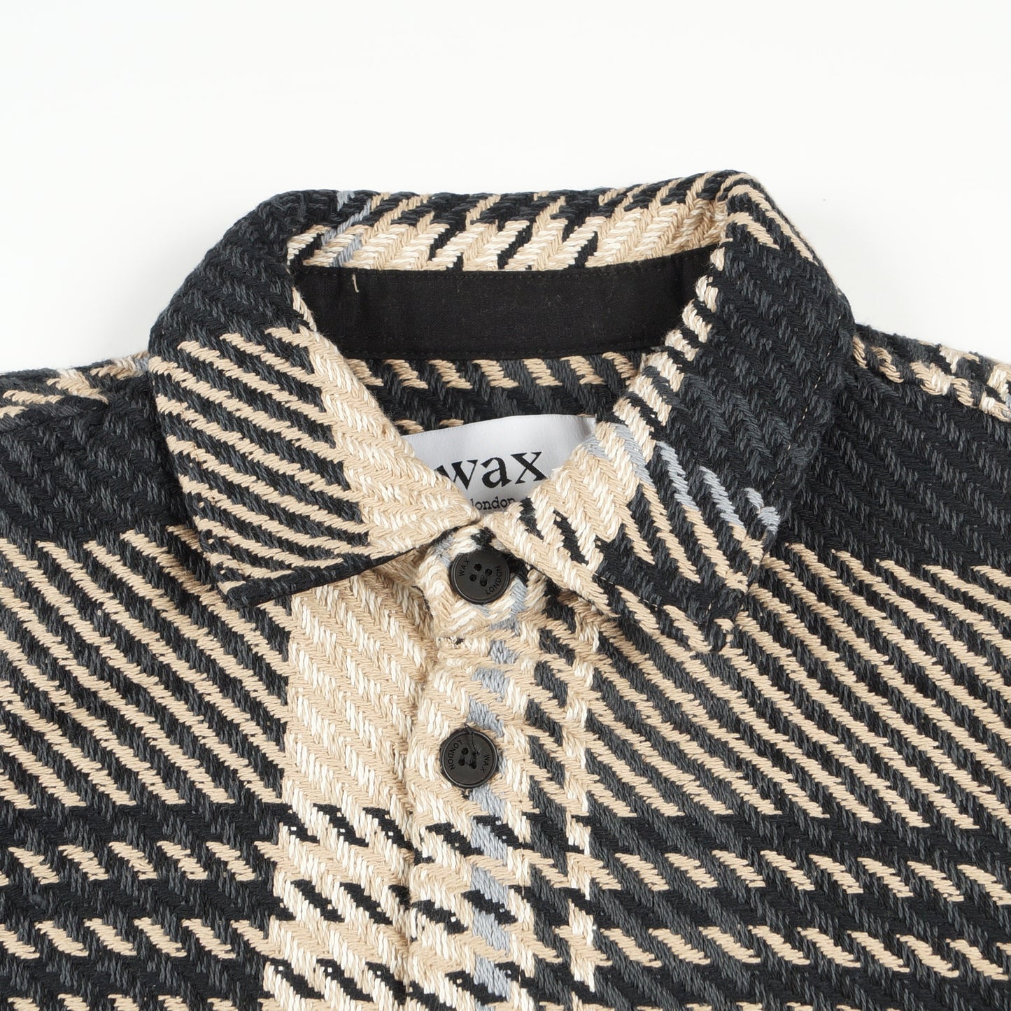 - Whiting Overshirt Check - Black/Ecru