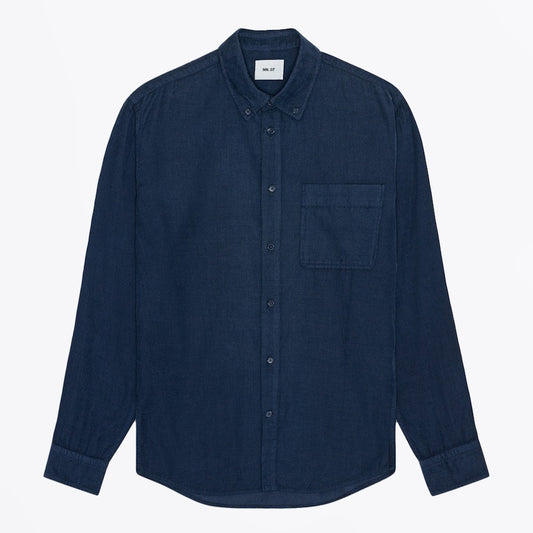 - Arne Corduroy Shirt - Navy/Blue