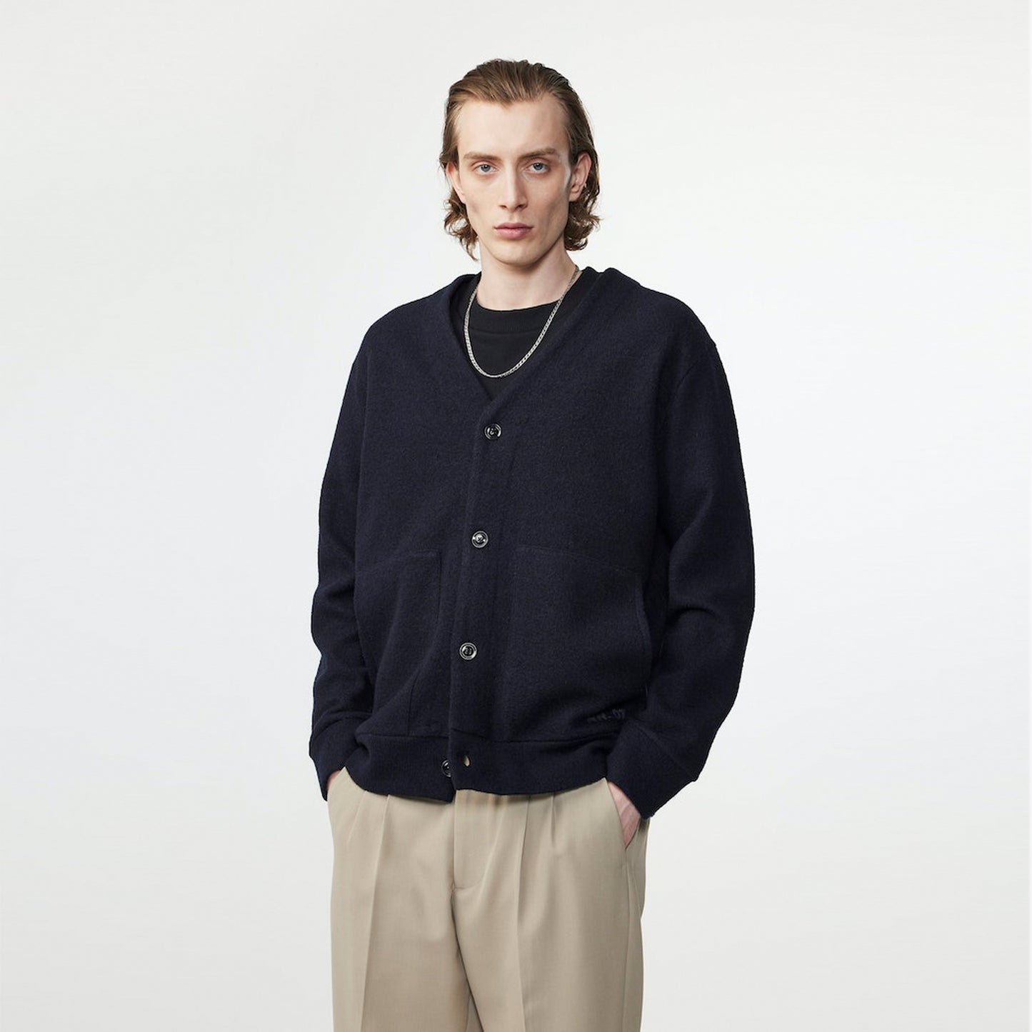 Ice Merino Cardigan - Navy