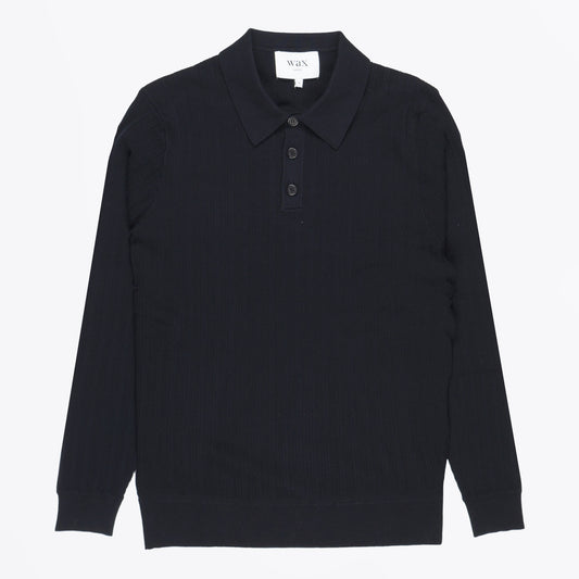- Oban Polo Vertical Knit - Navy