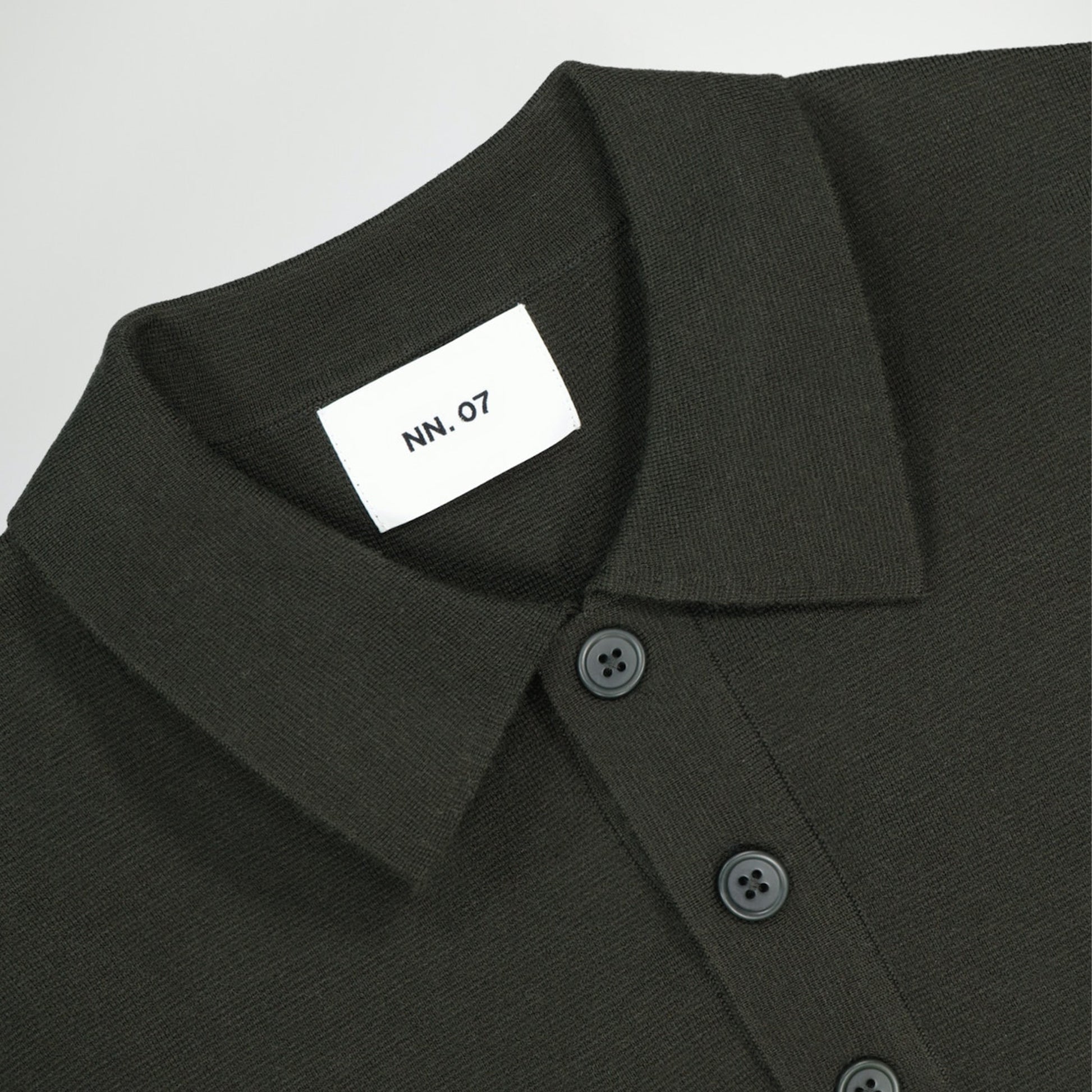 NN07 Harald Knitted Polo - Army