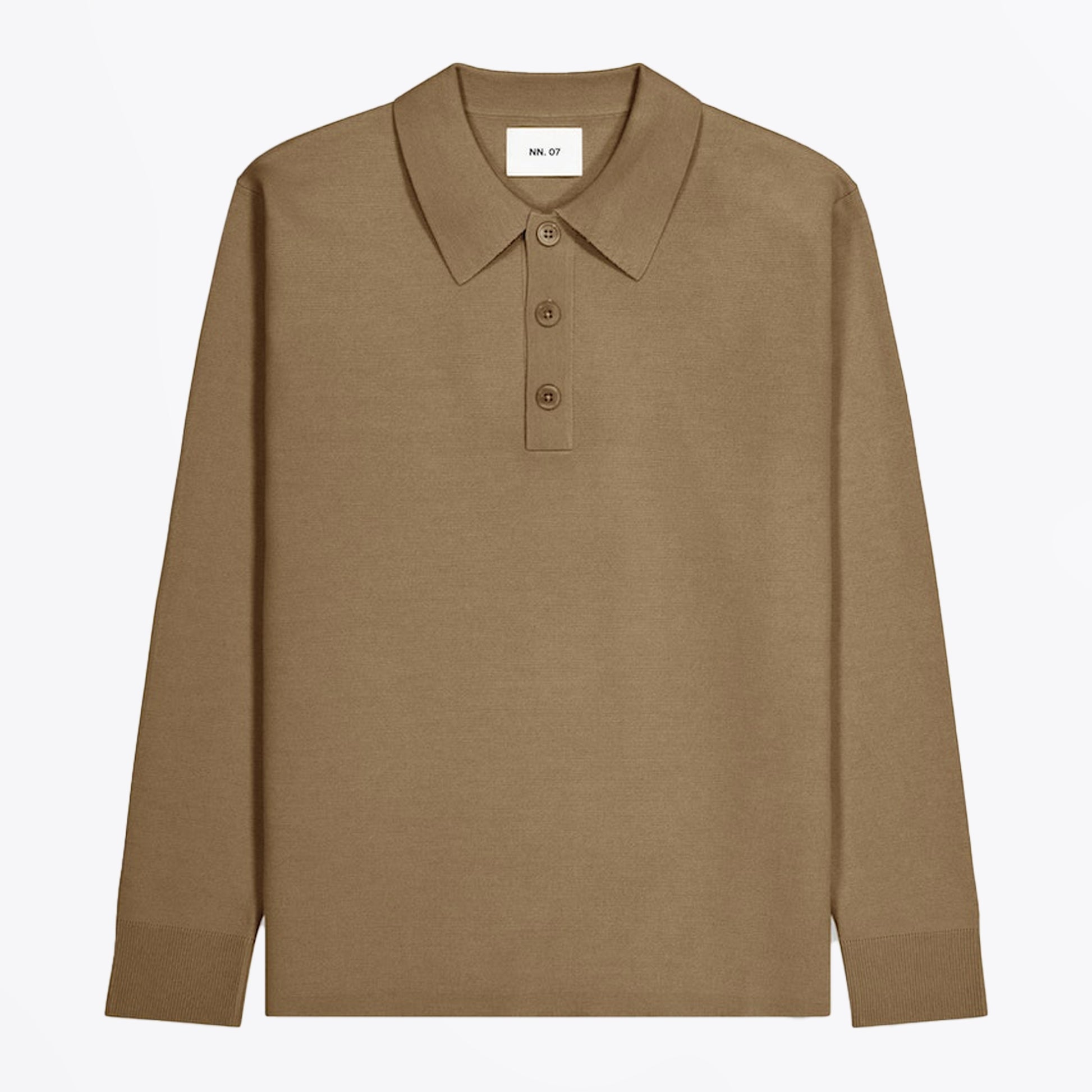 NN07 - Harald Knitted Polo - Mushroom