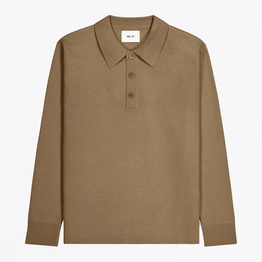 Harald Knitted Polo - Mushroom