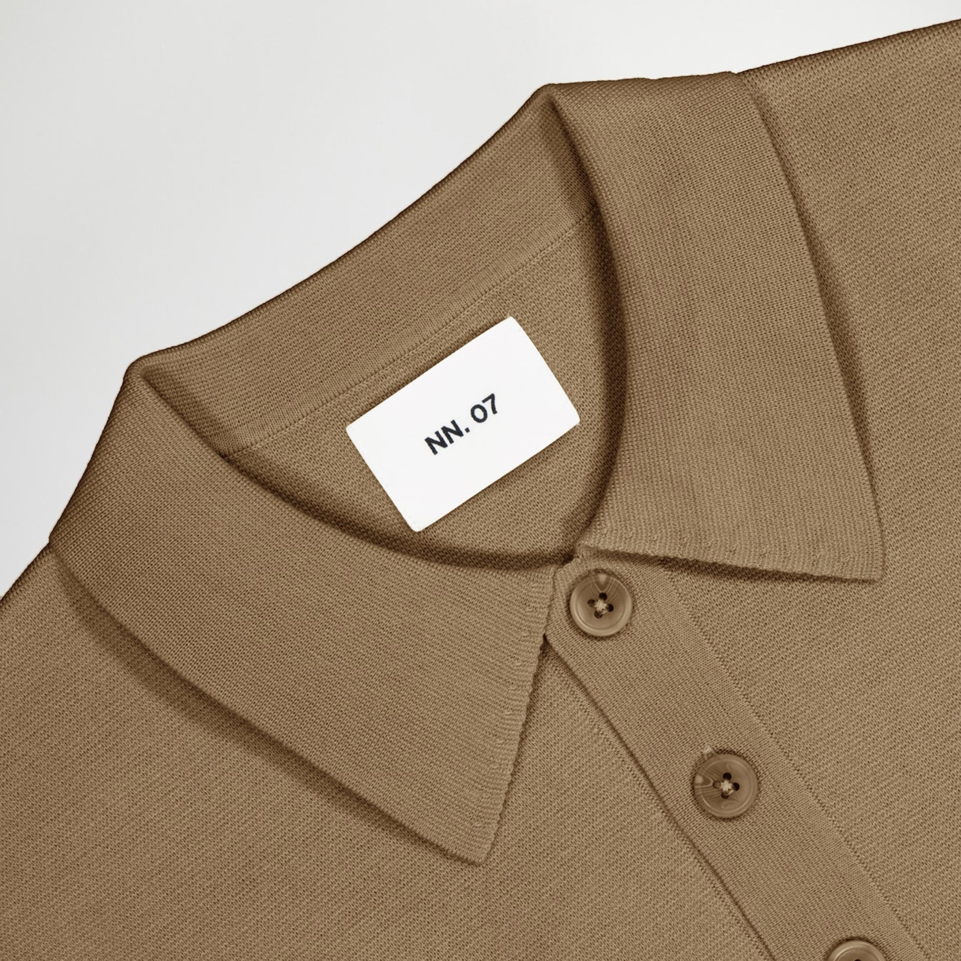 NN07 - Harald Knitted Polo - Mushroom