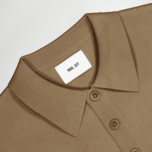Harald Knitted Polo - Mushroom