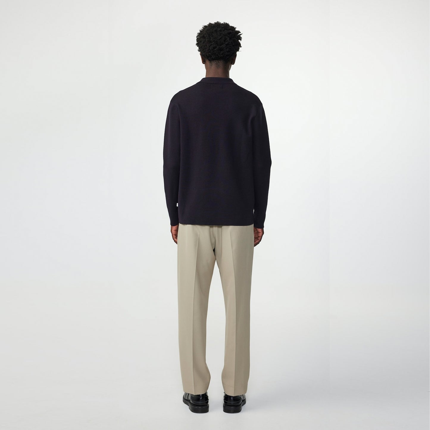 - Harald Knitted Polo - Dark Navy
