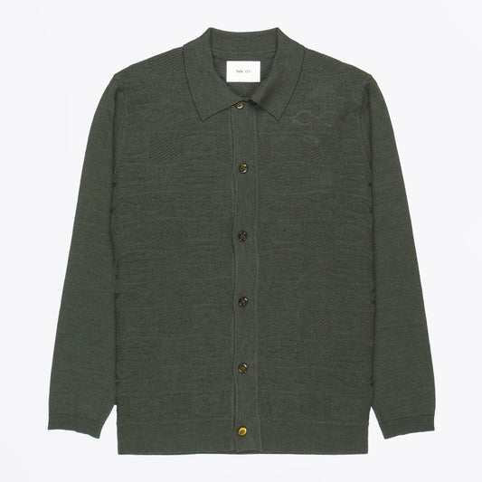 - Thor LS Polo Cardigan - Green