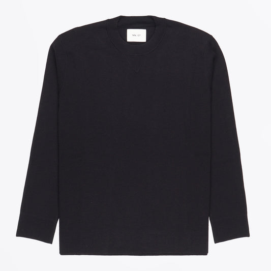 Harald Crew Neck Sweater - Navy