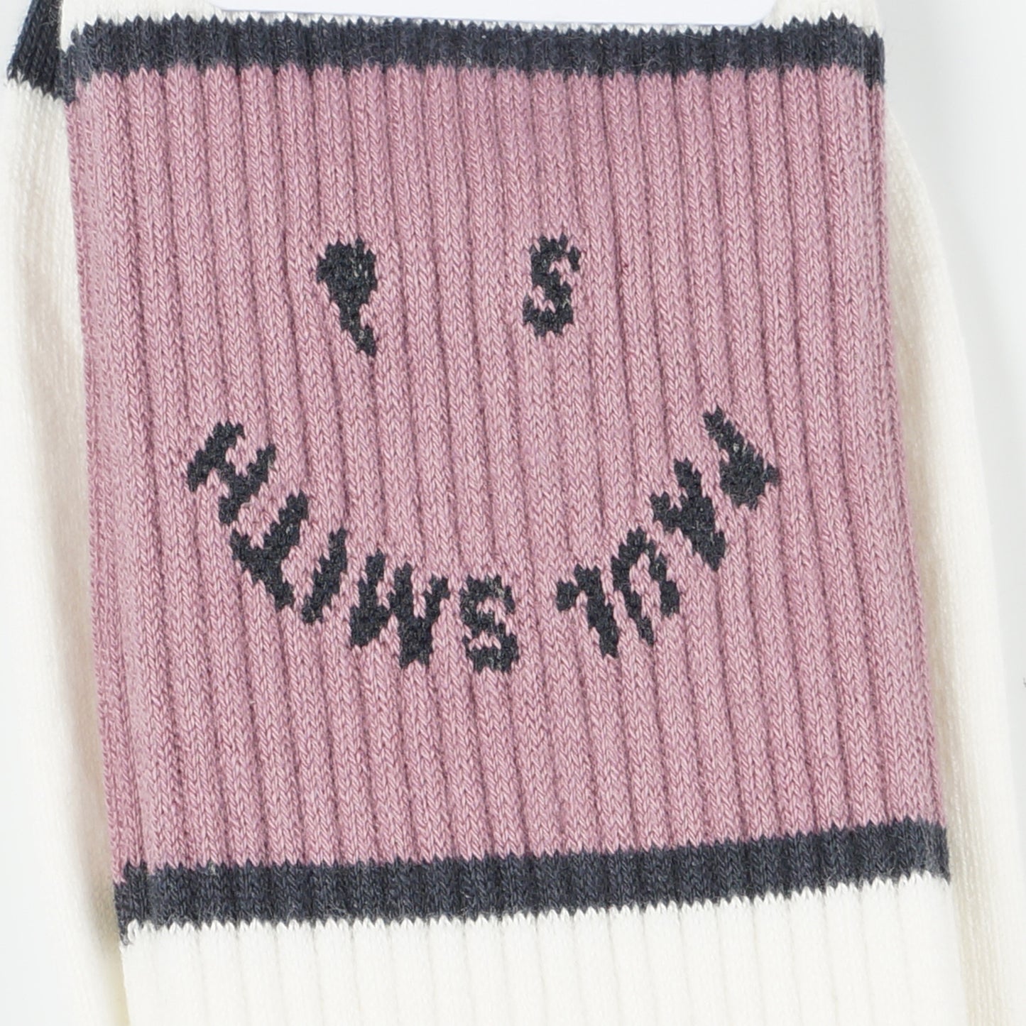 PS Happy Face Sock - Off White