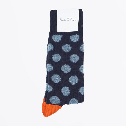 - Dylan Spot Socks - Navy