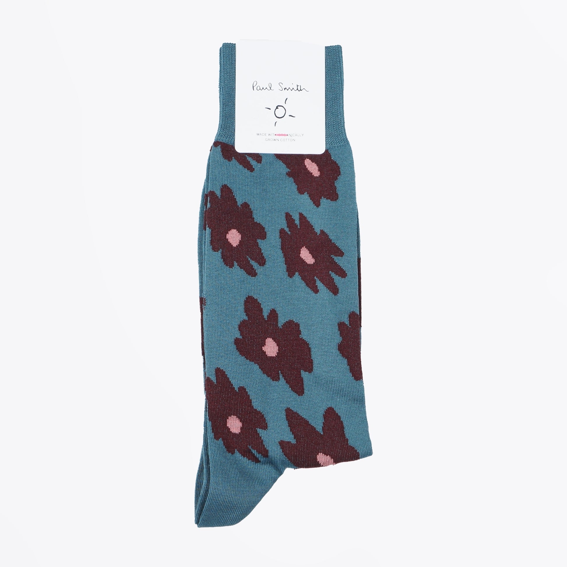 Paul Floral Sock - Petrol