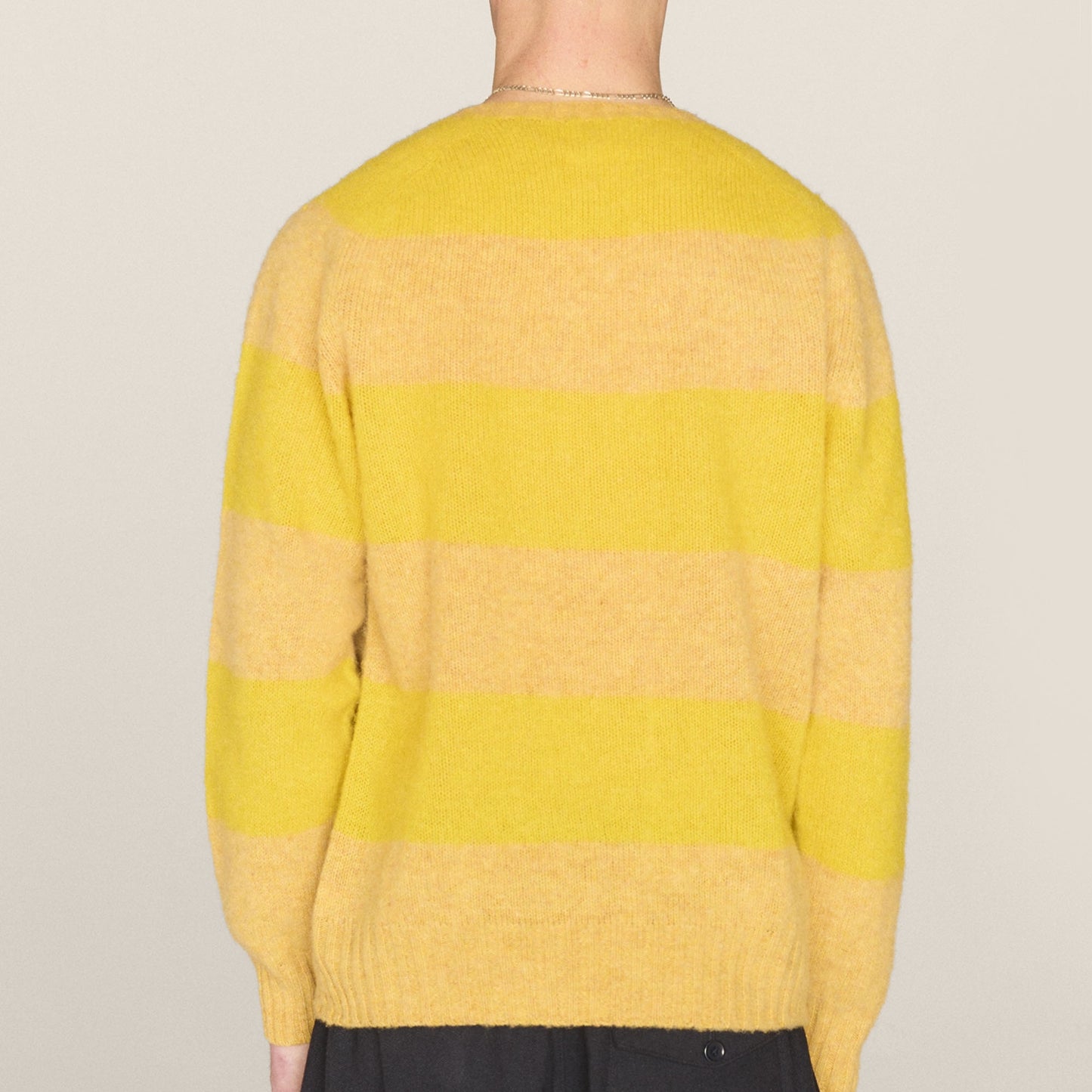 - Suedehead Stripe Crew Knit - Yellow