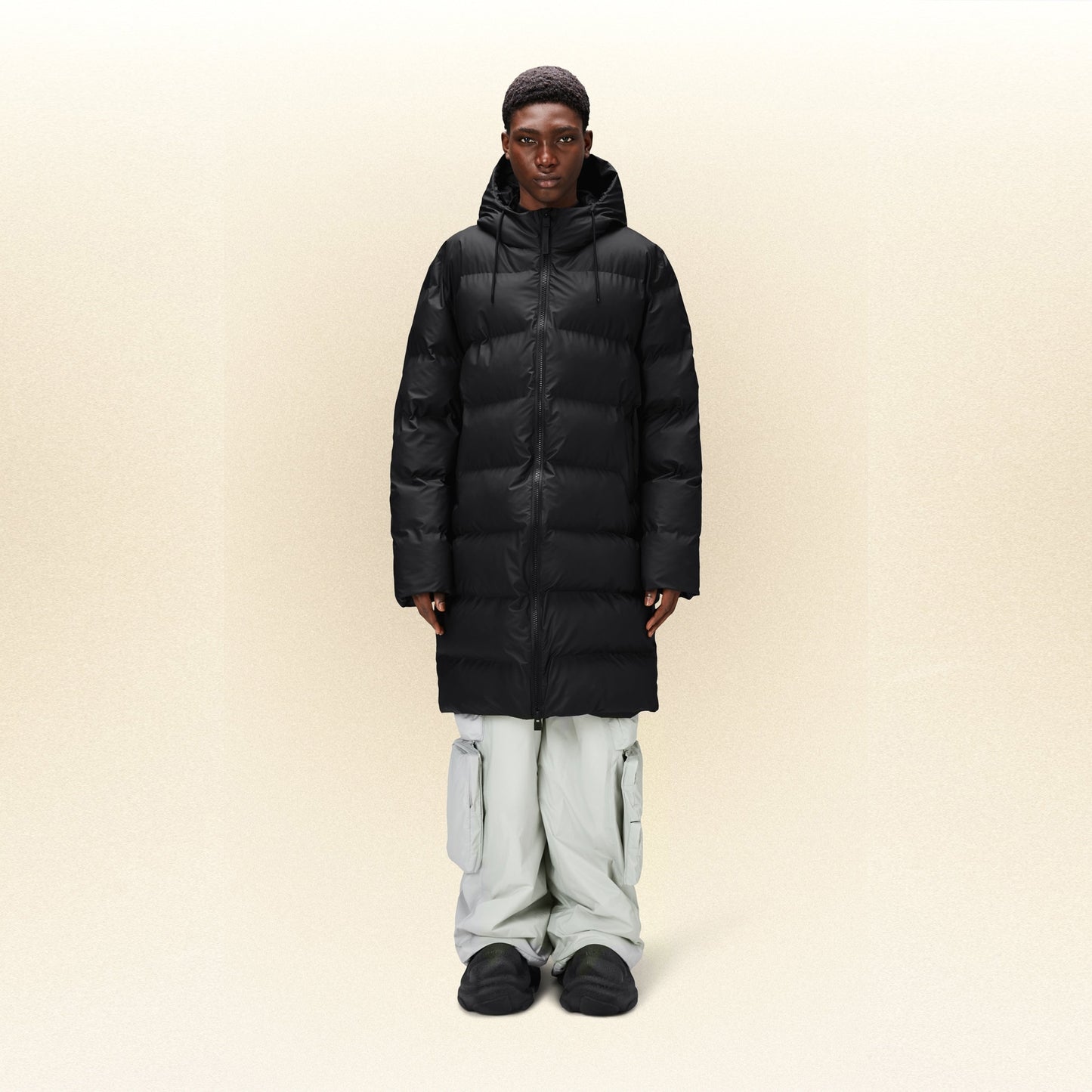 - Alta Long Puffer Jacket - Black