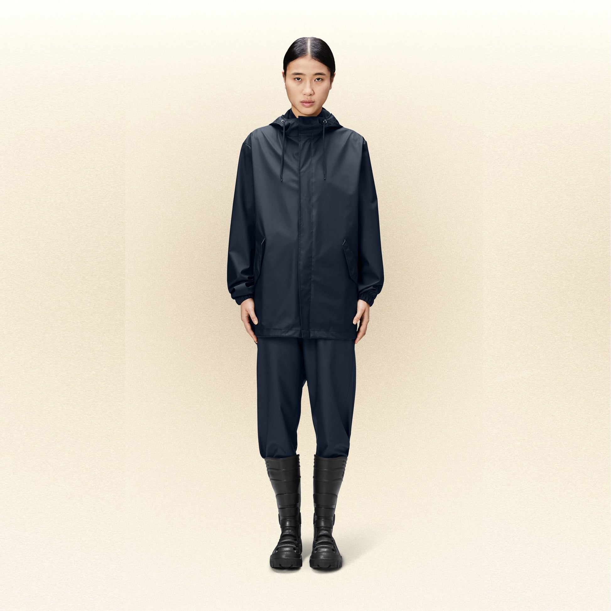 Rains Fishtail Jacket - Navy