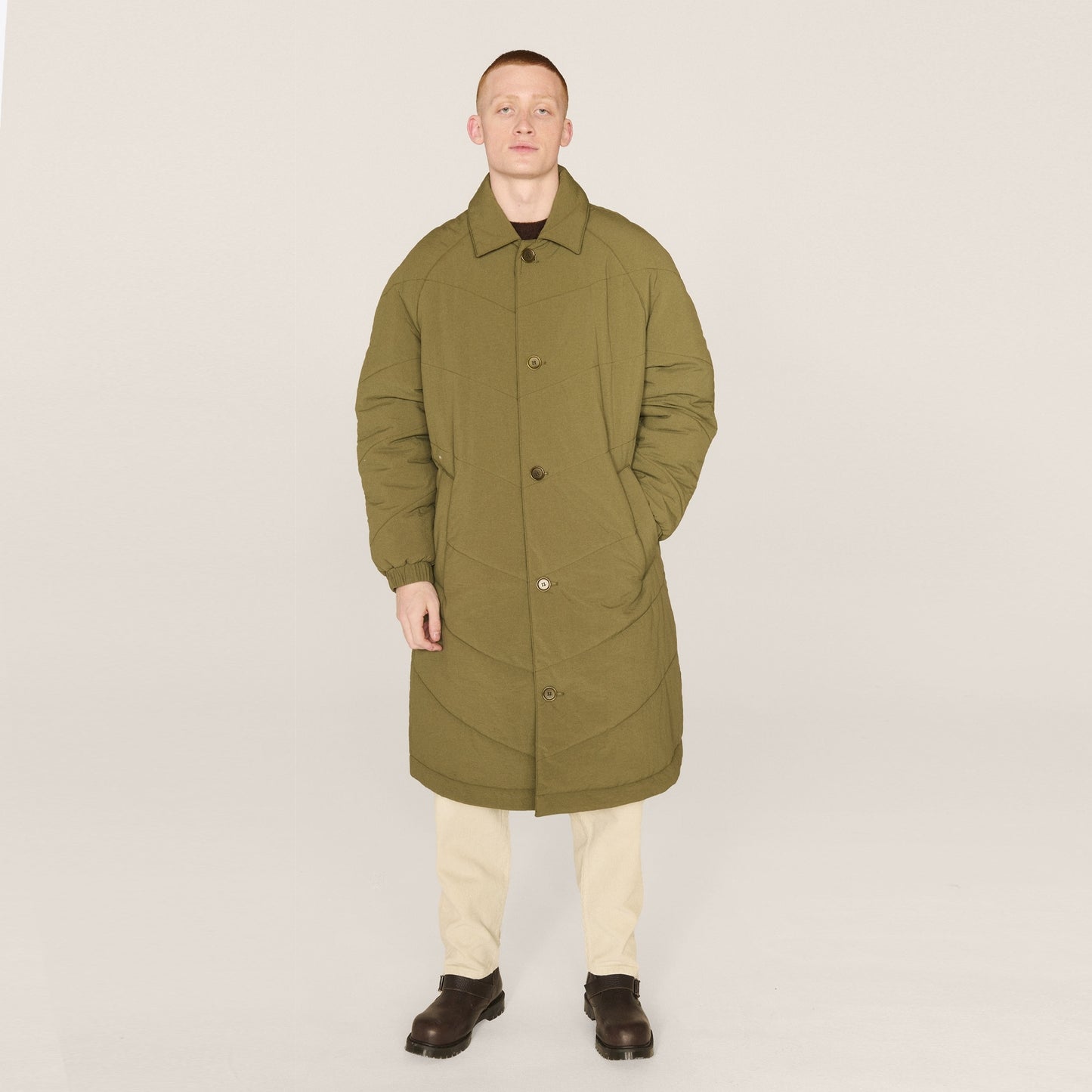 - Rock Wadded Coat - Olive