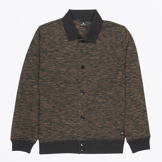 Multi Dot Jersey Cardigan - Black