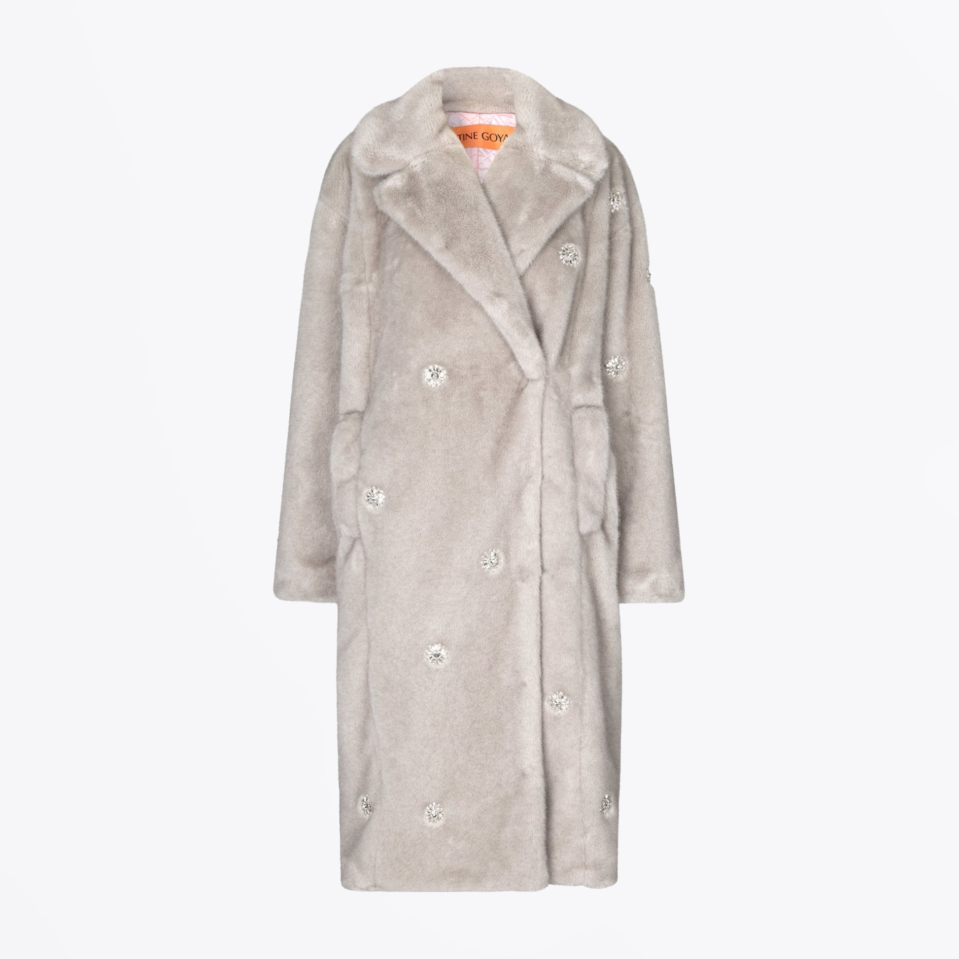 Stine Maxime Faux Fur Coat - Grey