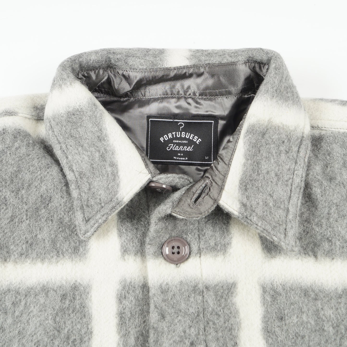 - Minimalist Check Overshirt - Off Shirt