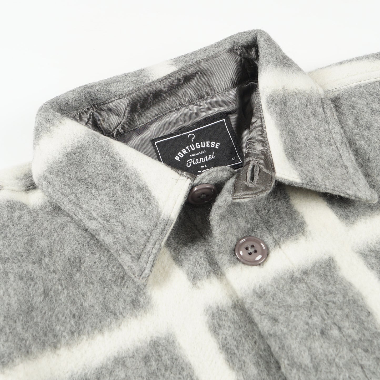 - Minimalist Check Overshirt - Off Shirt