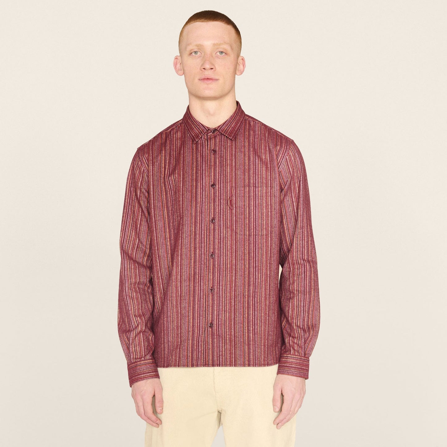 - Curtis Stripe Shirt - Red Multi