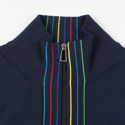 - Zip Thru Cardigan - Navy