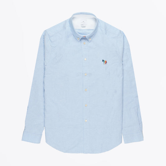 - Tailored Fit Zebra Oxford - Light Blue