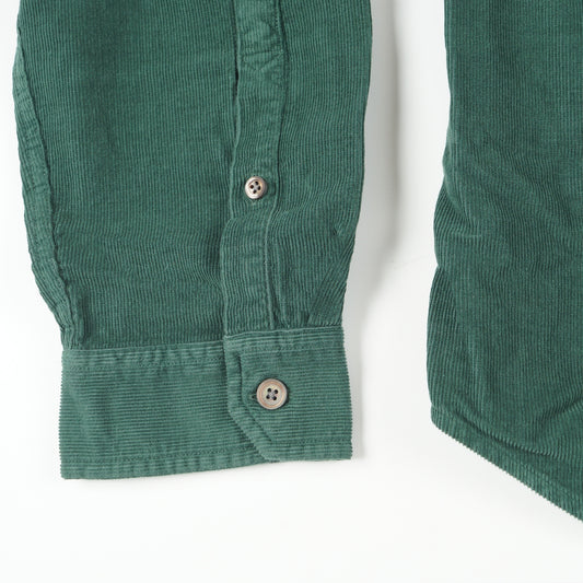 - Tailored Fit Corduroy Shirt - Bottle Green