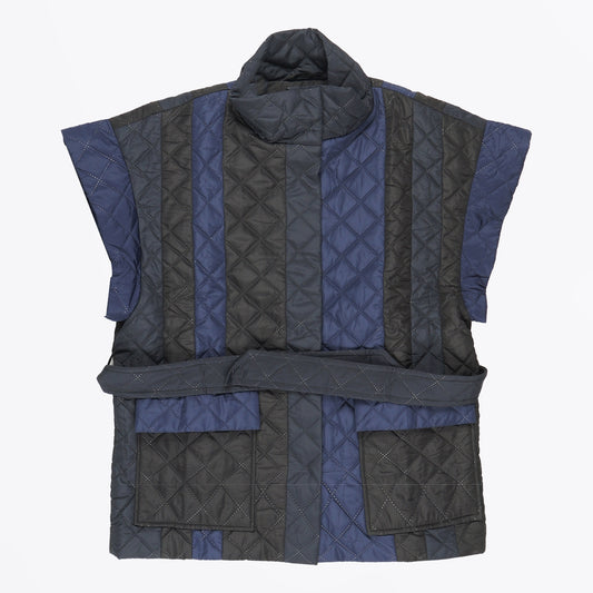 - Quilted Waistcoat - Dark Stripped