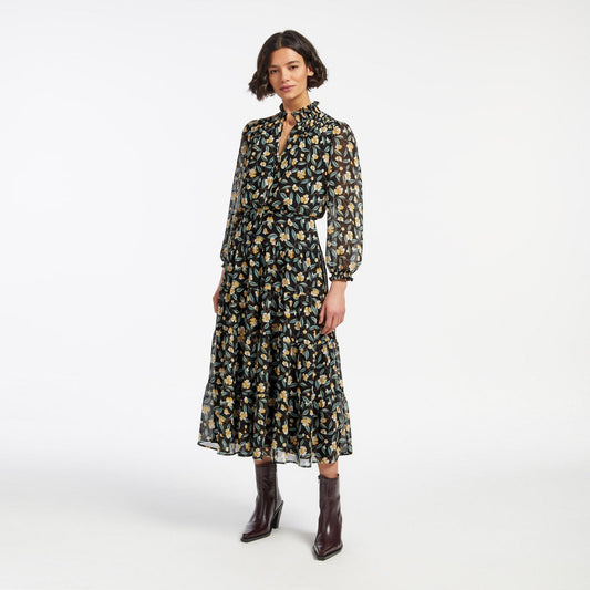 - ZOE MAXI DRESS - Navy/Yellow