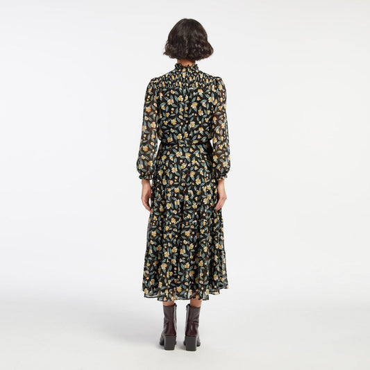 - ZOE MAXI DRESS - Navy/Yellow