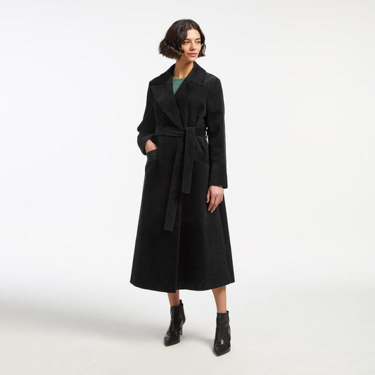 - Roxanne Cord Trench Coat - Black