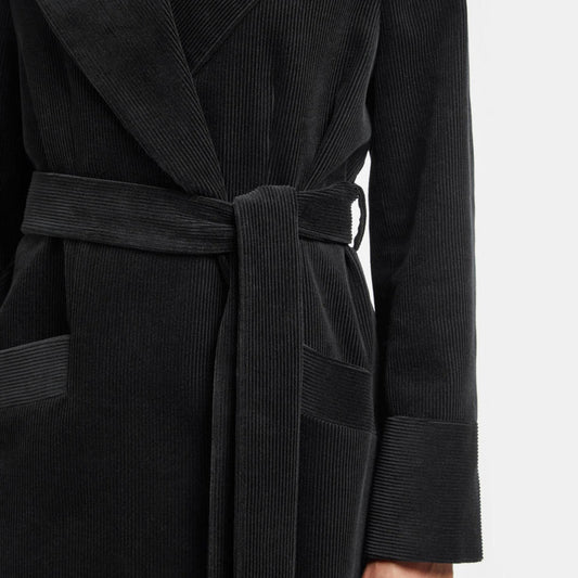 - Roxanne Cord Trench Coat - Black