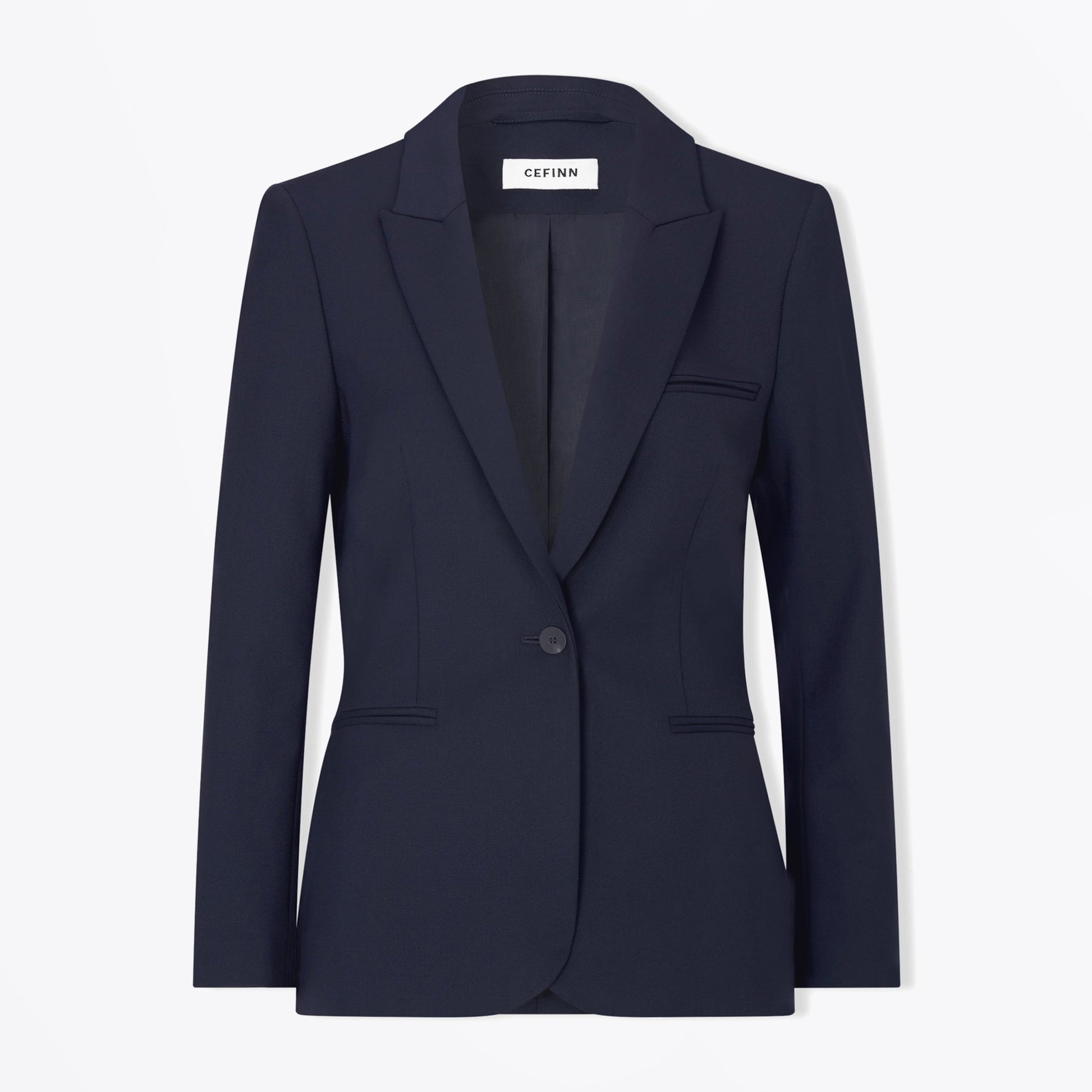 Cefinn Jamie Stretch Wool Blend Blazer - Navy