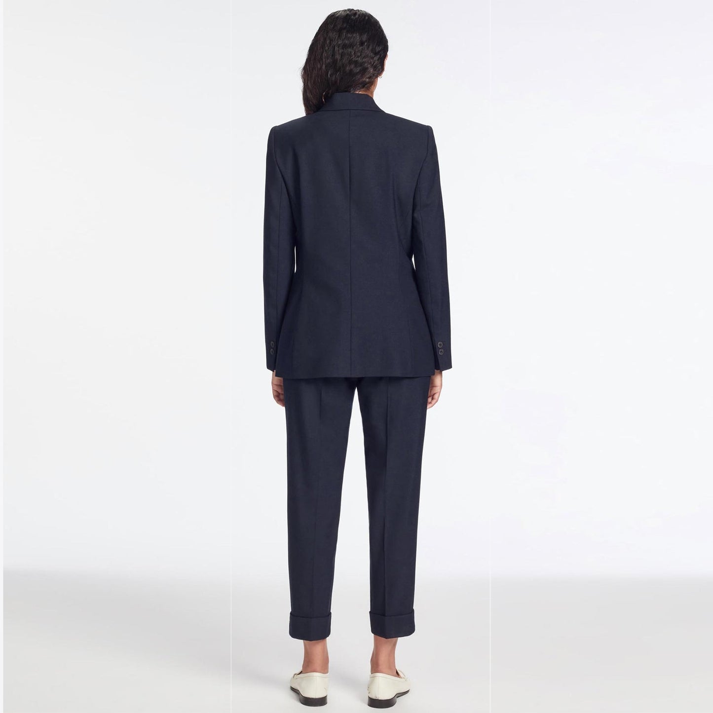 Jamie Stretch Wool Blend Blazer - Navy