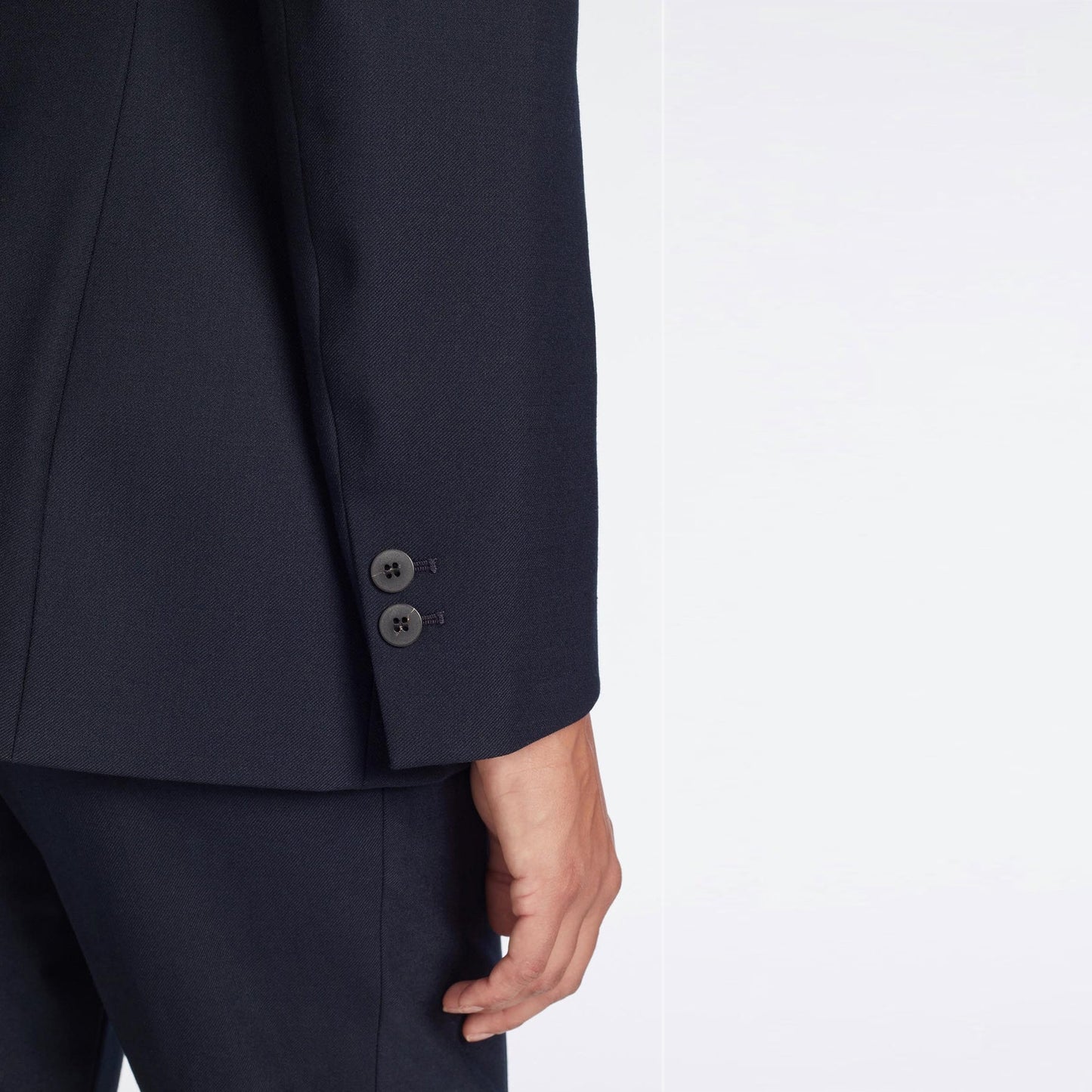 Jamie Stretch Wool Blend Blazer - Navy