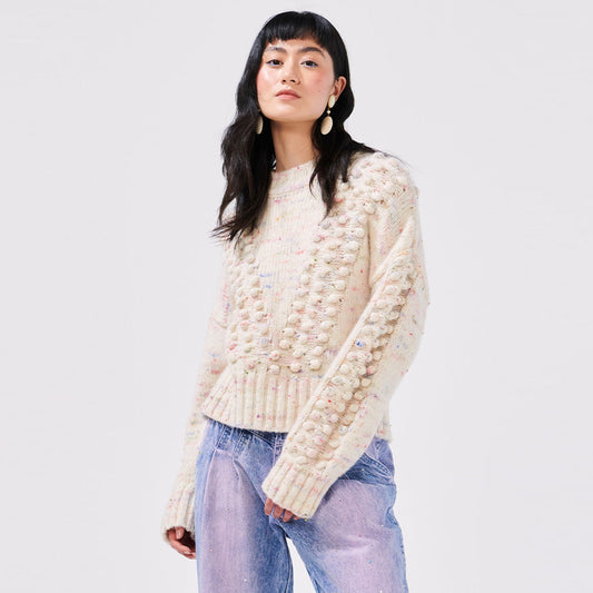 - Alpaca Bobble Jumper - Cream
