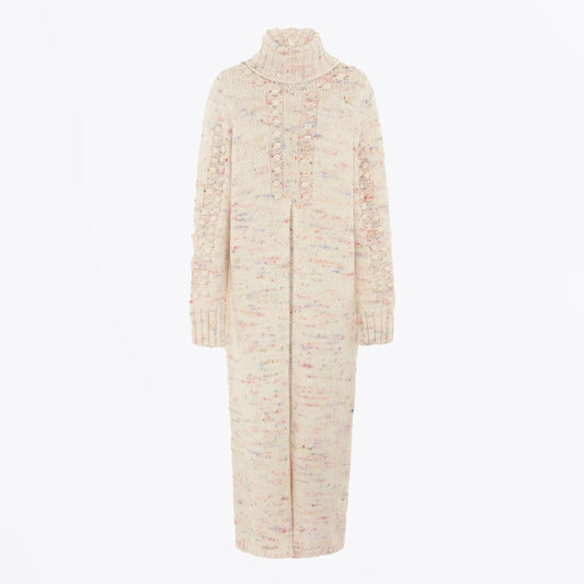 - Alpaca Bobble Long Jumper - Cream