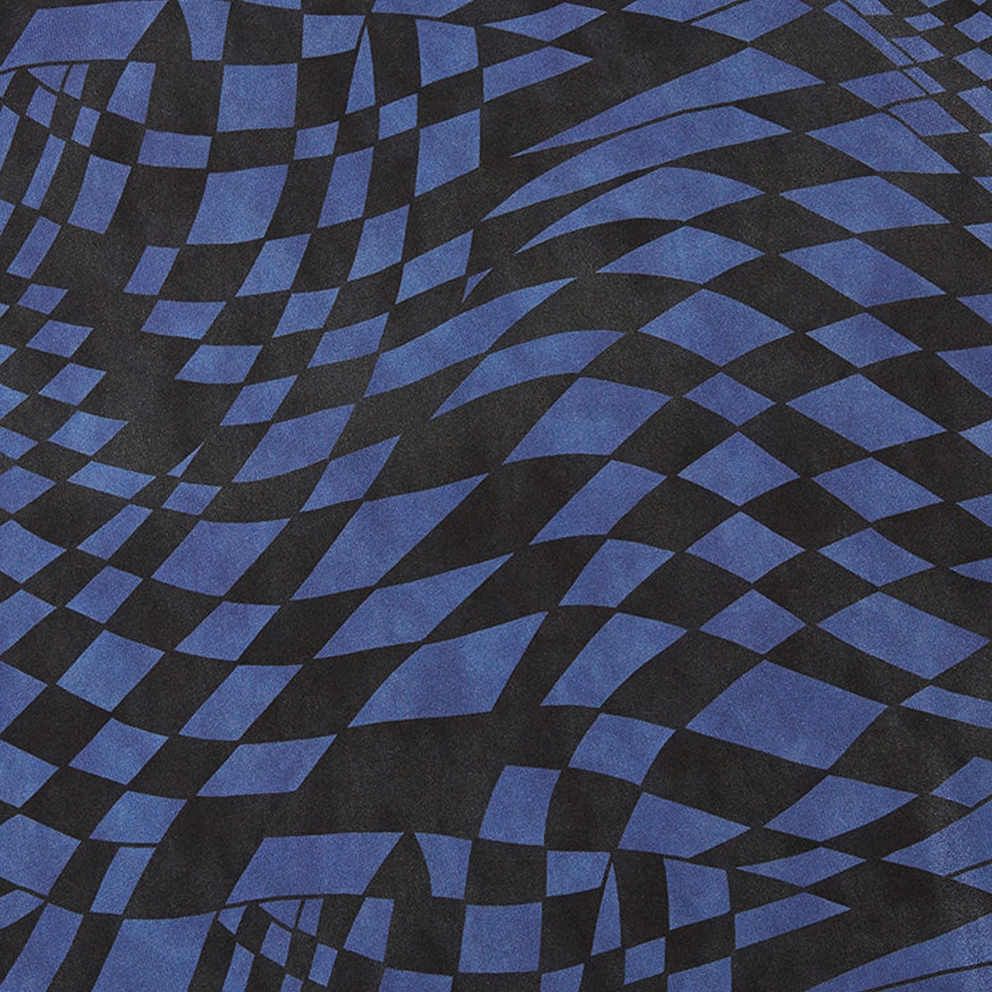 Hayley Handkerchief Silk Dress - Black/Blue Check