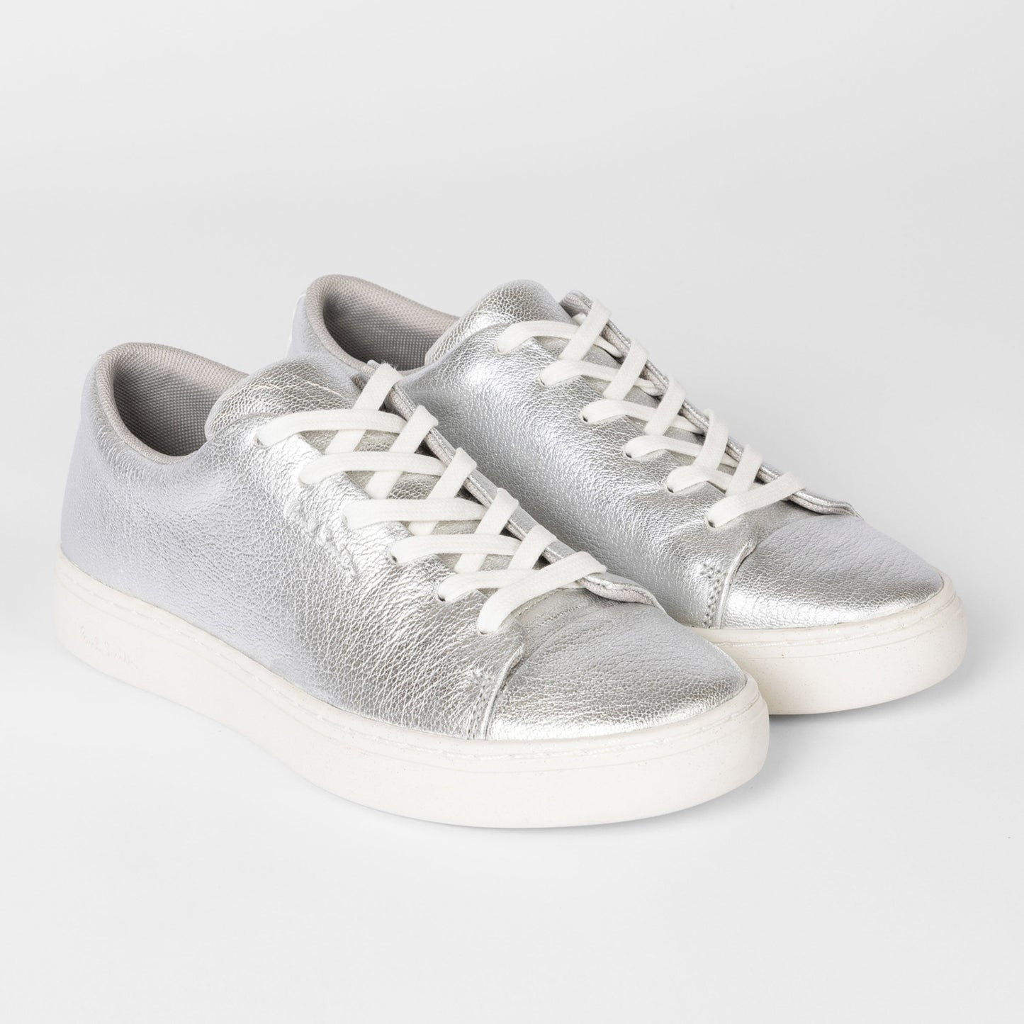 -  Lee Leather Sneakers - Metallic Silver
