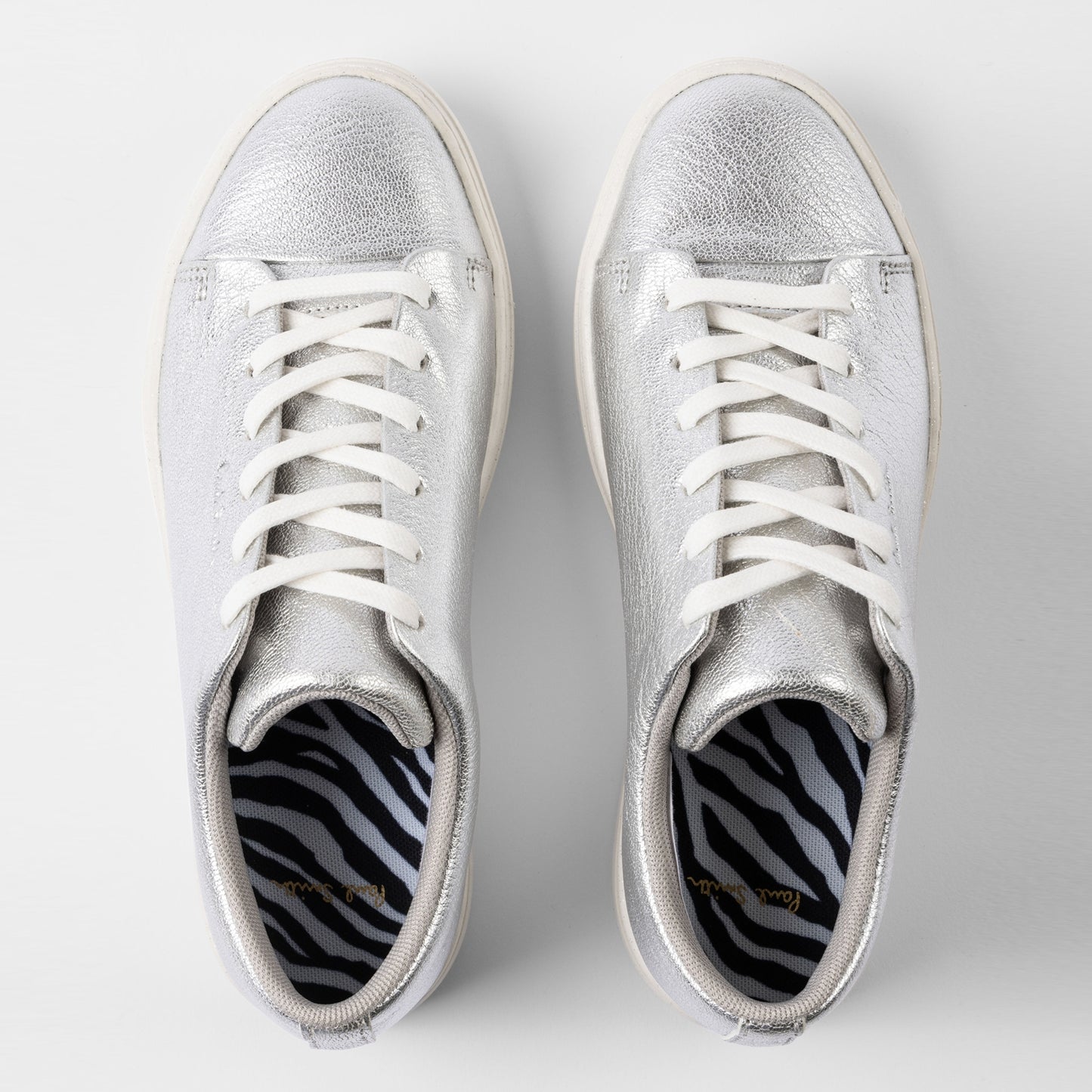 -  Lee Leather Sneakers - Metallic Silver