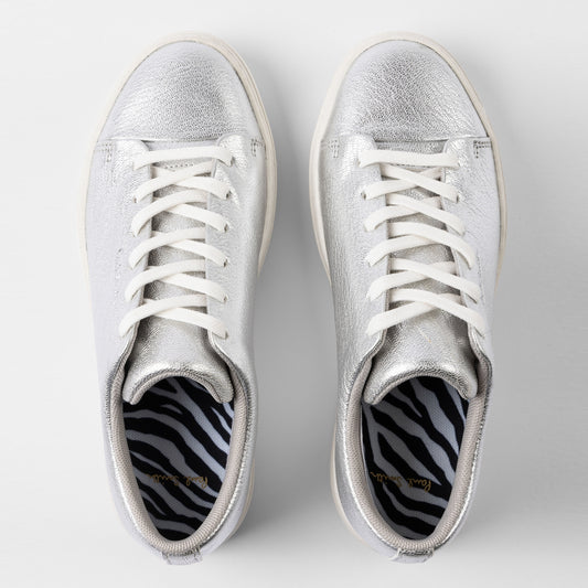 -  Lee Leather Sneakers - Metallic Silver