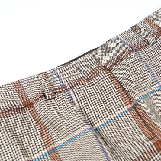- Prince Of Wales Check Trousers - Grey/Brown