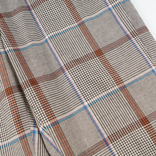 - Prince Of Wales Check Trousers - Grey/Brown