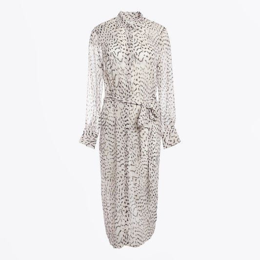 - Patterned Dress - Beige