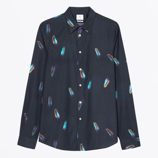 - Tailored Fit Shirt - Navy