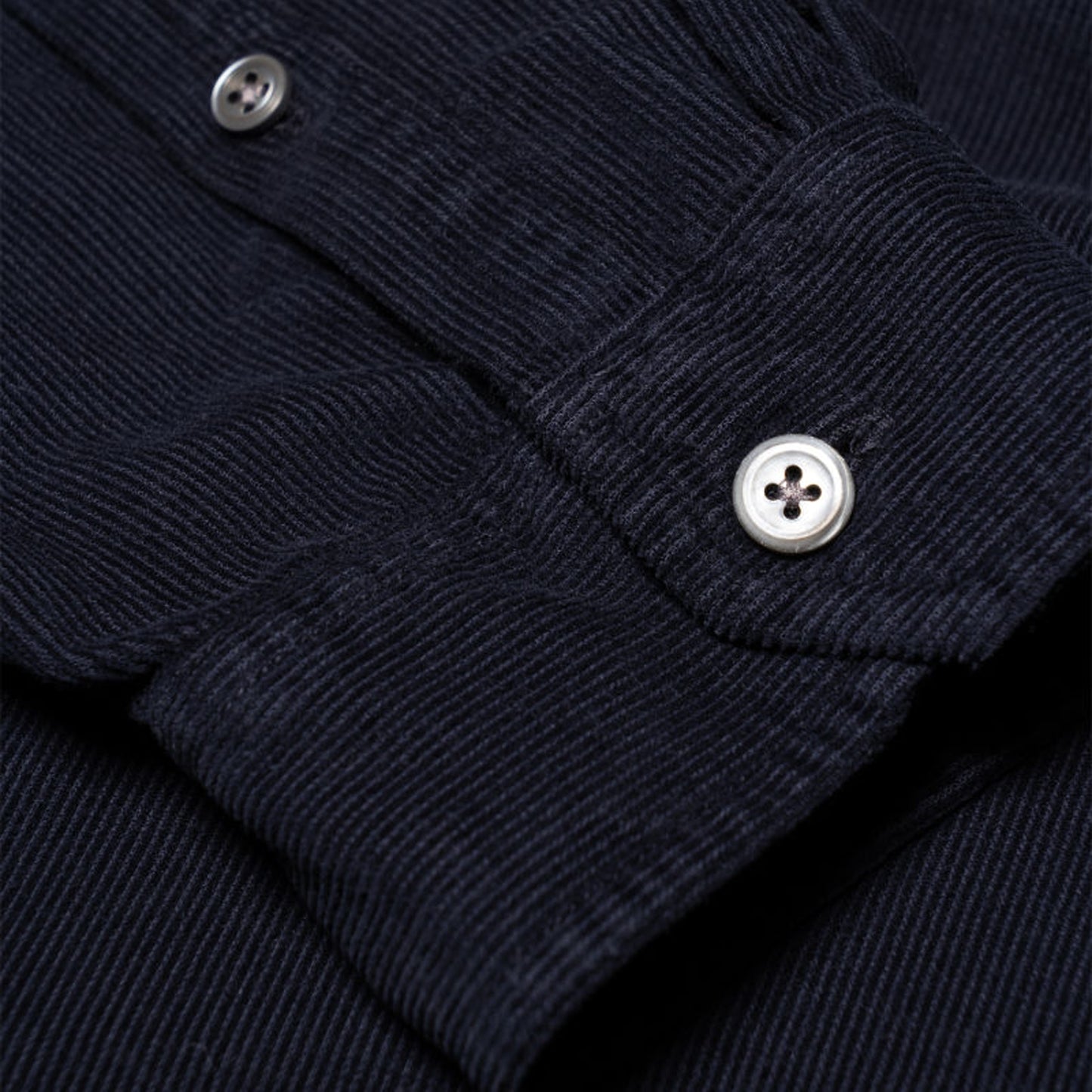 - Tailored Fit Button Down Shirt - Dark Navy