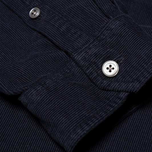 - Tailored Fit Button Down Shirt - Dark Navy