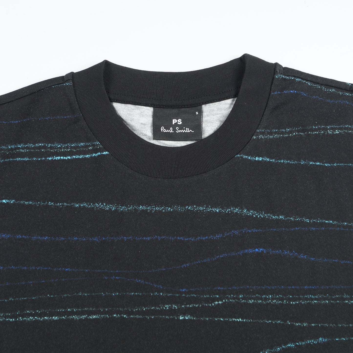 - Short Sleeve Stripe T-Shirt - Black